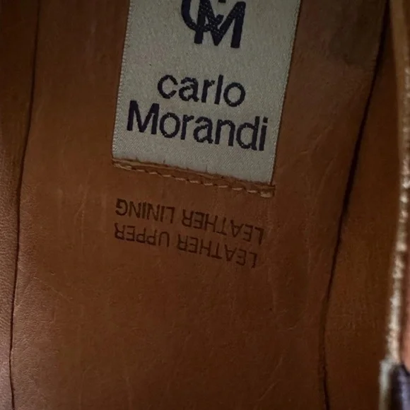 Carlo Morandi Men's Leather Dress Shoes Size 7.5 Very Nice - Picture 7 of 7
